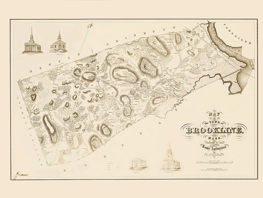 Brookline Massachusetts Landowner - Morse 1844