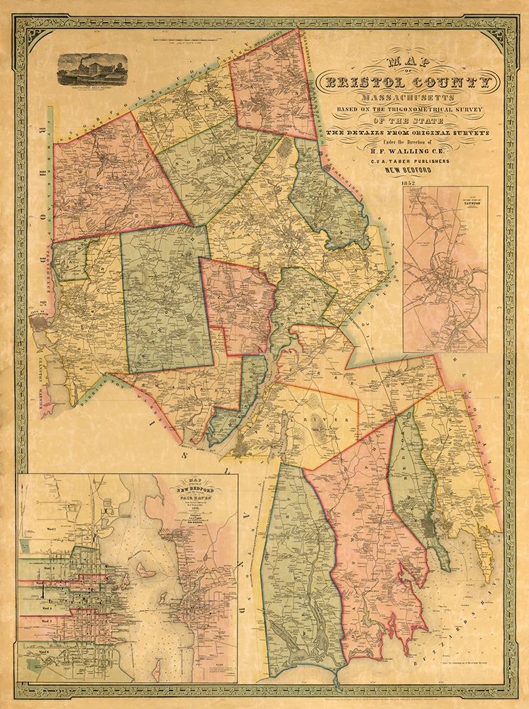 Bristol County Massachusetts - Walling 1852