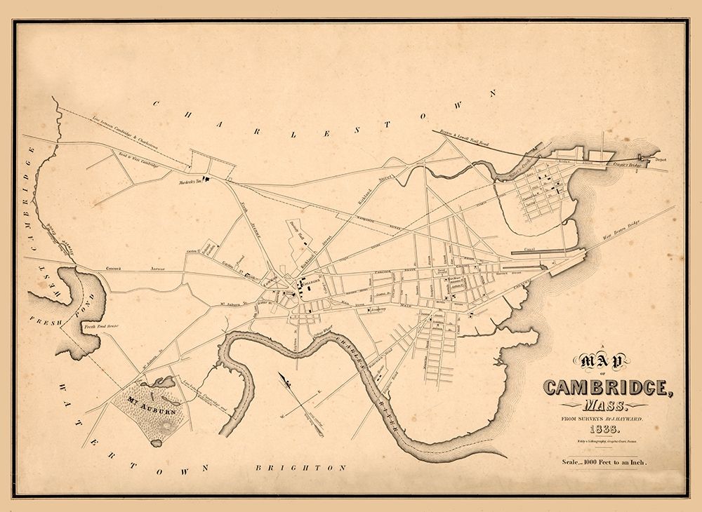 Cambridge Massachusetts - Hayward 1838