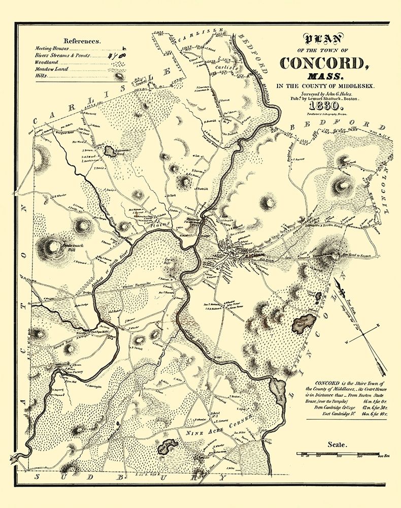 Concord Massachusetts - Pendleton 1830