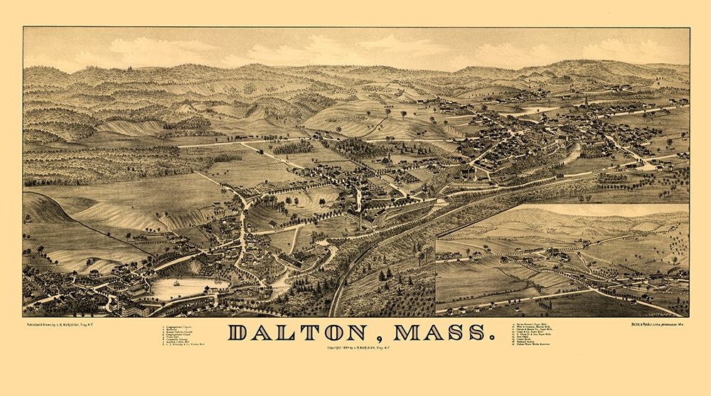 Dalton Massachusetts - Burleigh 1884