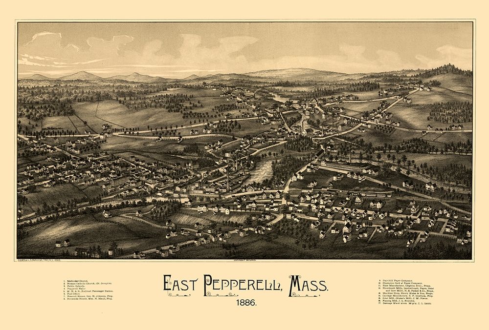 East Pepperell Massachusetts - Burleigh 1886