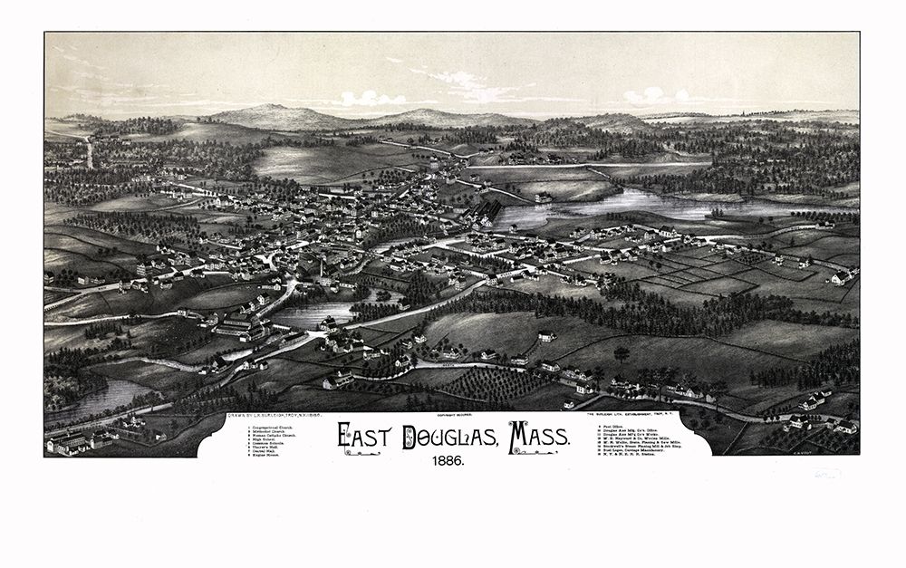 East Douglas Massachusetts - Burleigh 1886