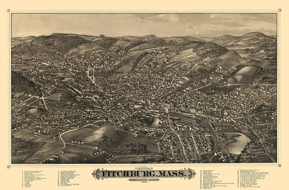 Fitchburg Massachusetts - Burleigh 1882