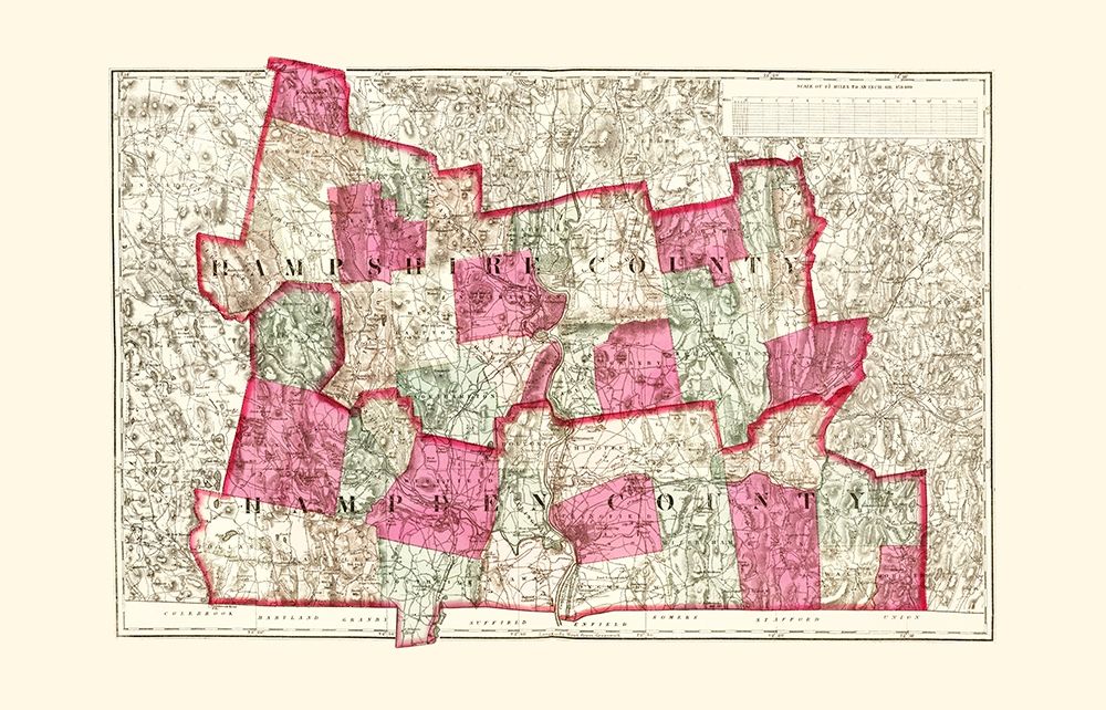 Hampshire  Hampden Massachusetts - Walling 1871