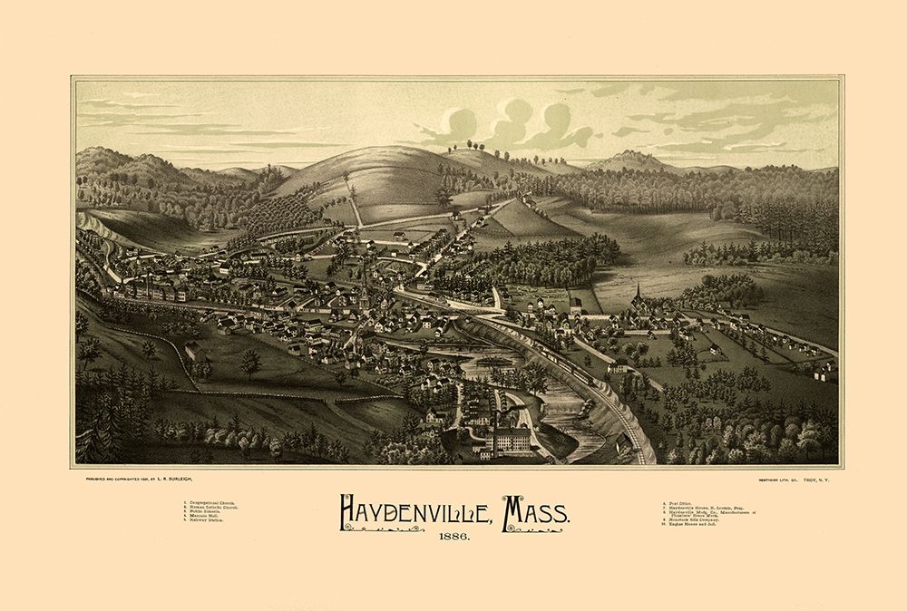 Haydenville Massachusetts - Burleigh 1886
