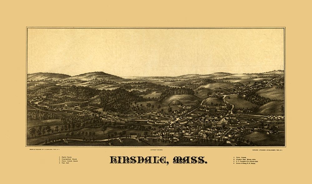 Hinsdale Massachusetts - Burleigh 1887