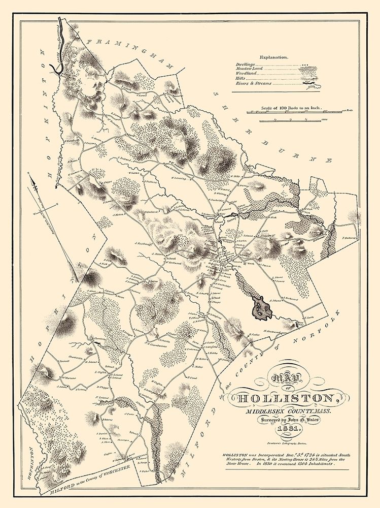 Holliston Massachusetts - Pendleton 1831