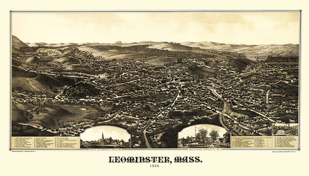 Leominster Massachusetts - Burleigh 1886