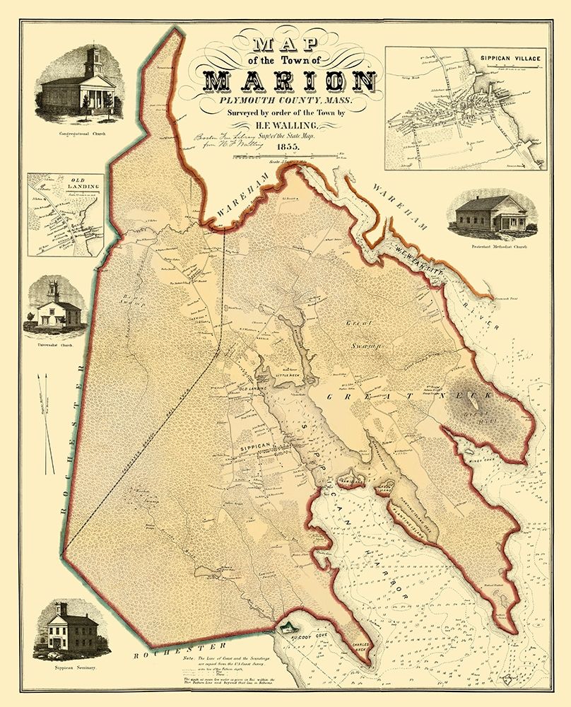 Marion Massachusetts - Walling 1855