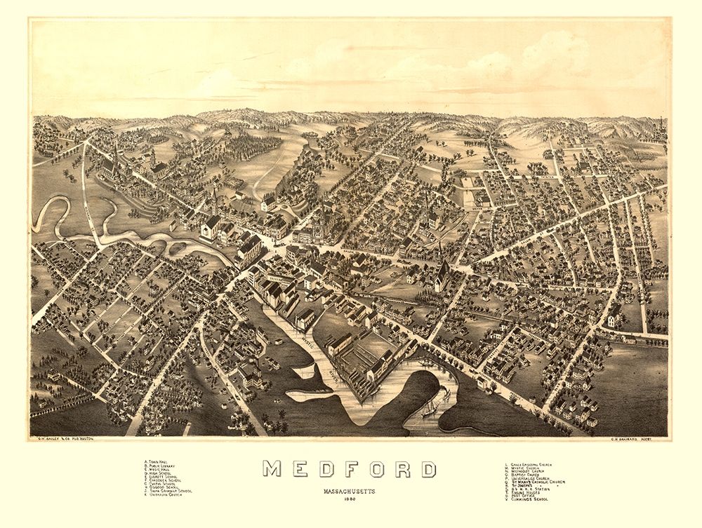 Medford Massachusetts - Bailey 1880