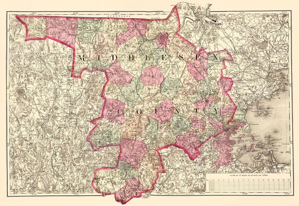 Middlesex Massachusetts - Walling 1871