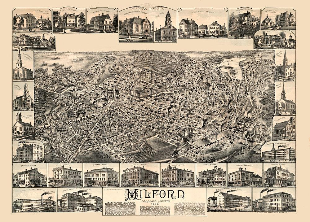 Milford Massachusetts - Bailey 1888