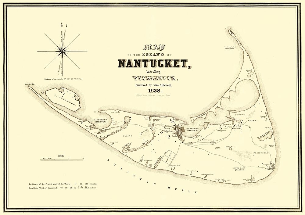 Nantucket Island Massachusetts - Bouve 1838