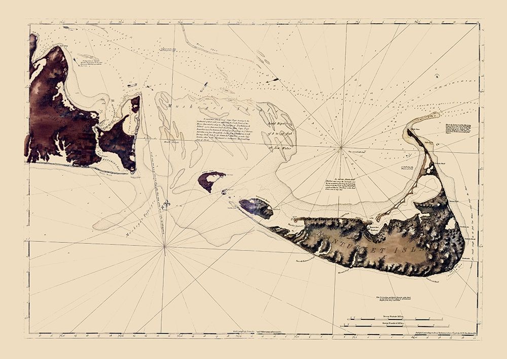 Nantucket, Marthas Vineyard - Des Barres 1776
