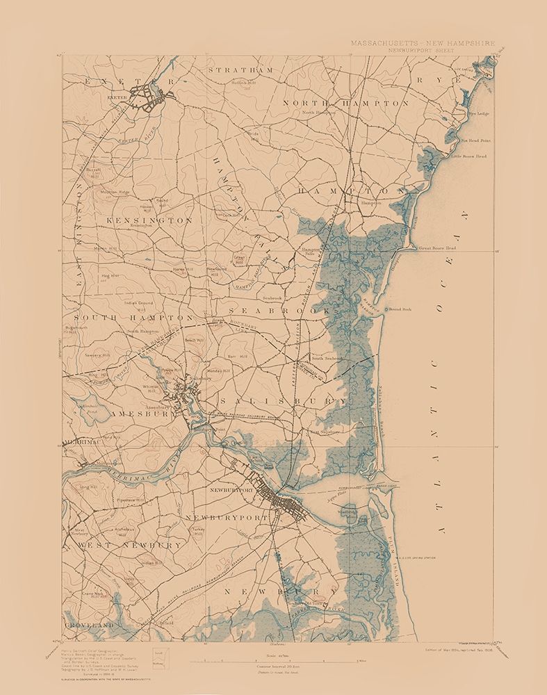 Newburyport Massachusetts Sheet - USGS 1894