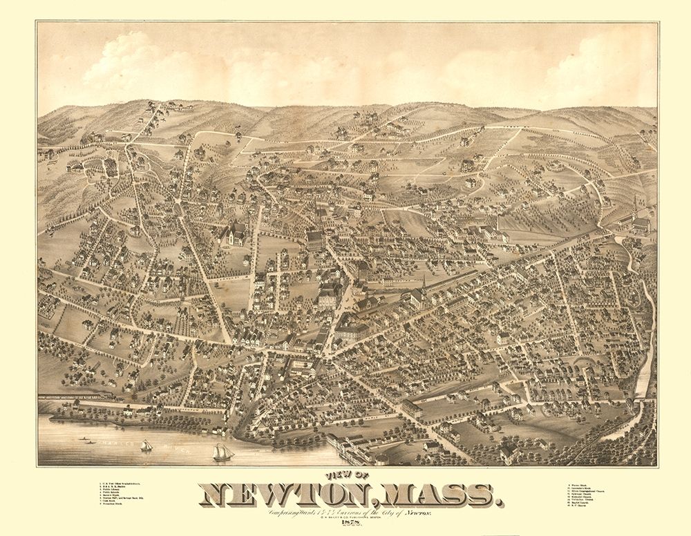 Newton Massachusetts - Bailey 1878