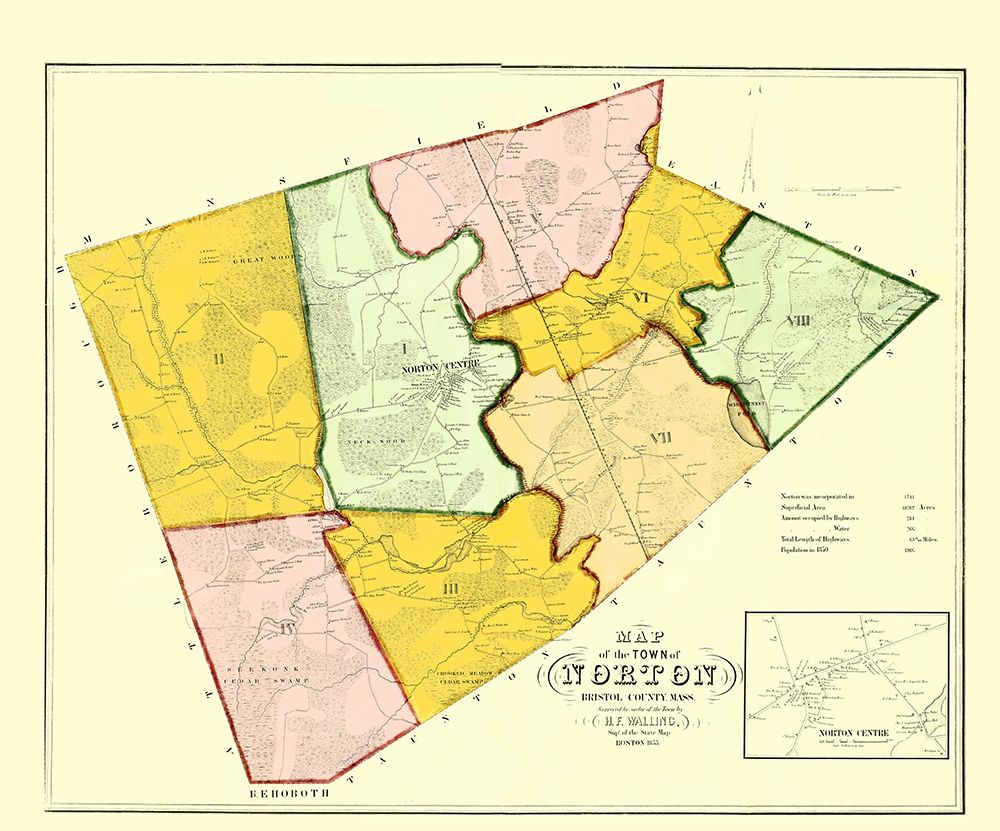 Norton Massachusetts - Walling 1855