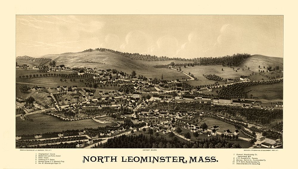 North Leominster Massachusetts - Burleigh 1887