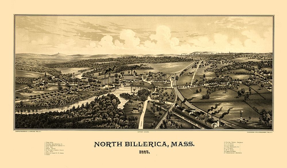 North Billerica Massachusetts - Burleigh 1887