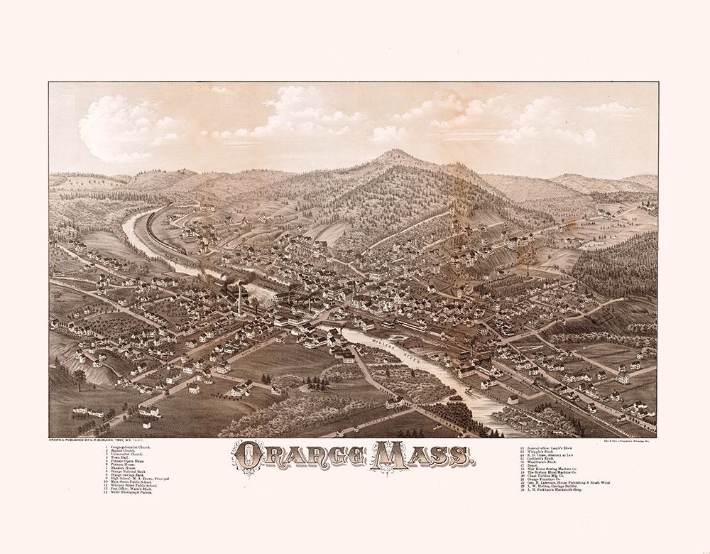 Orange Massachusetts - Burleigh 1883