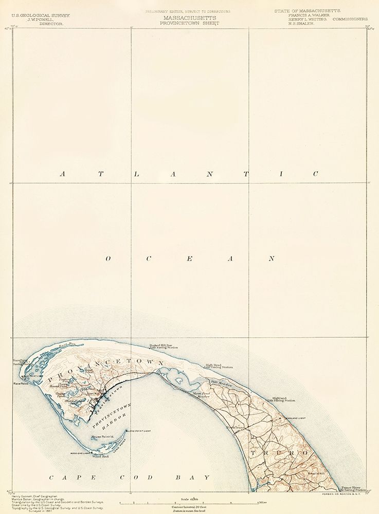 Provincetown Massachusetts Sheet - USGS 1890