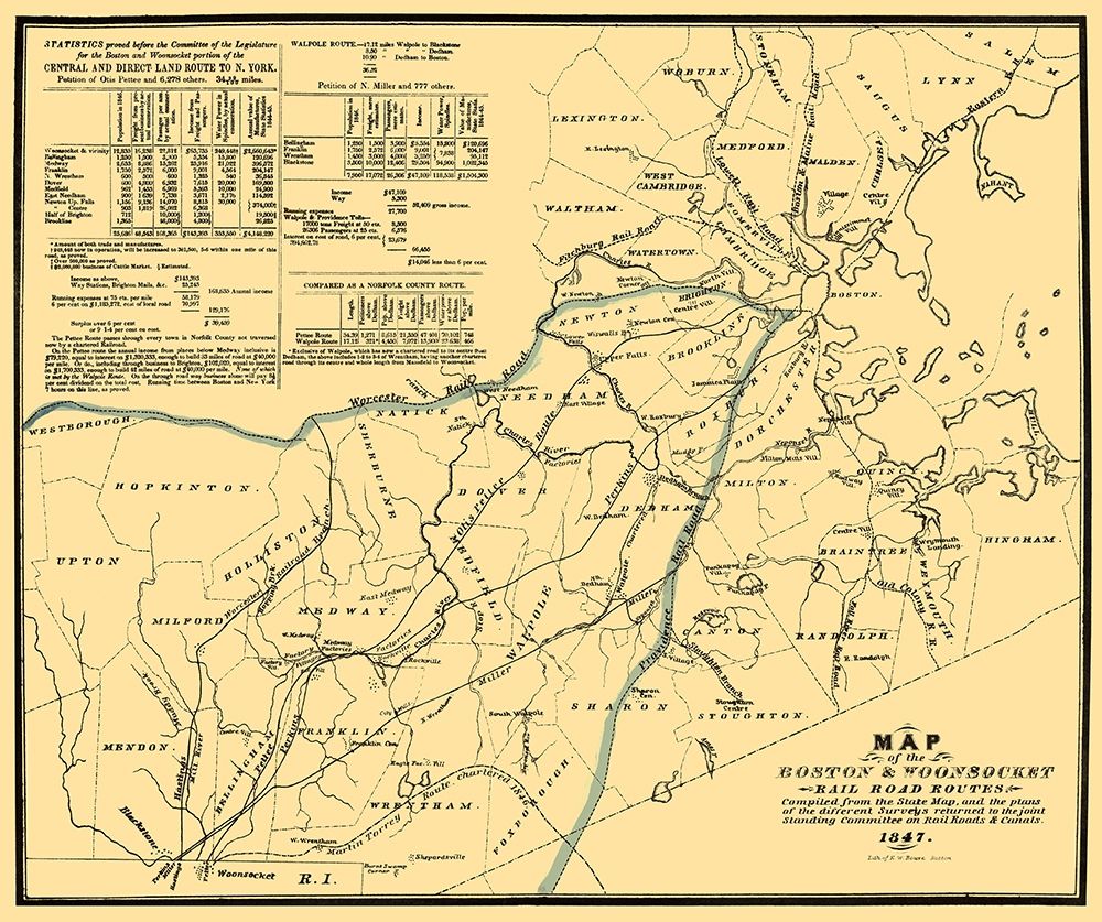 Boston and Woonsocket Railroad - Bouve 1847