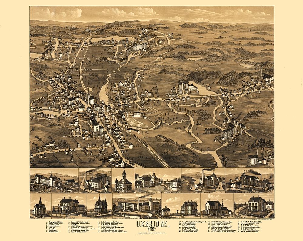 Uxbridge Massachusetts - Bigelow 1880