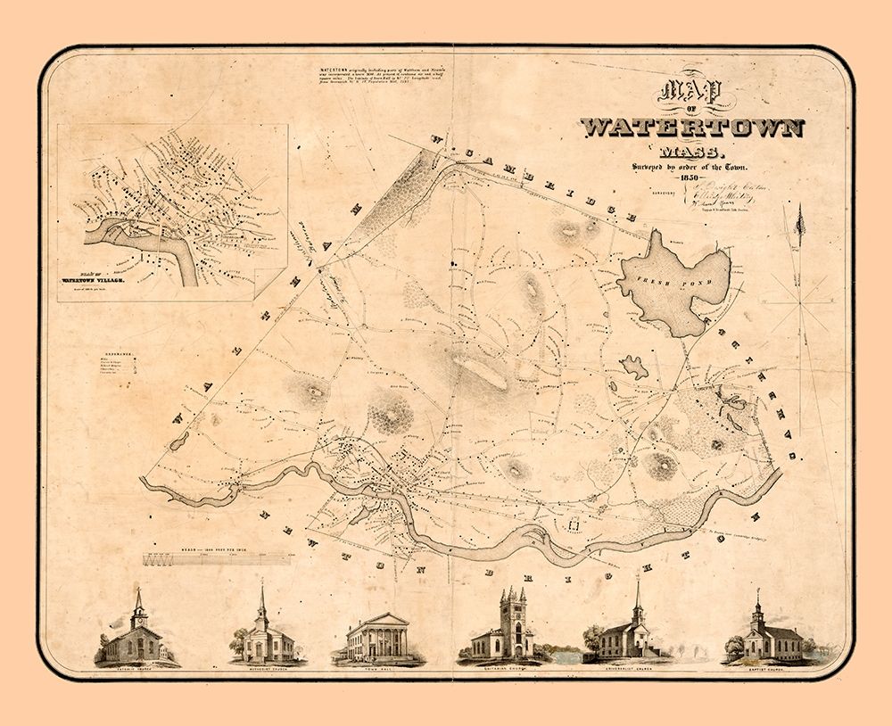 Watertown Massachusetts - Whiting 1850