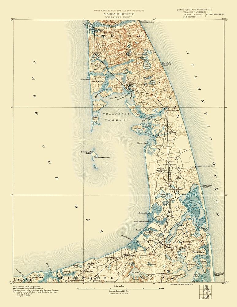 Wellfleet Massachusetts Sheet - USGS 1887
