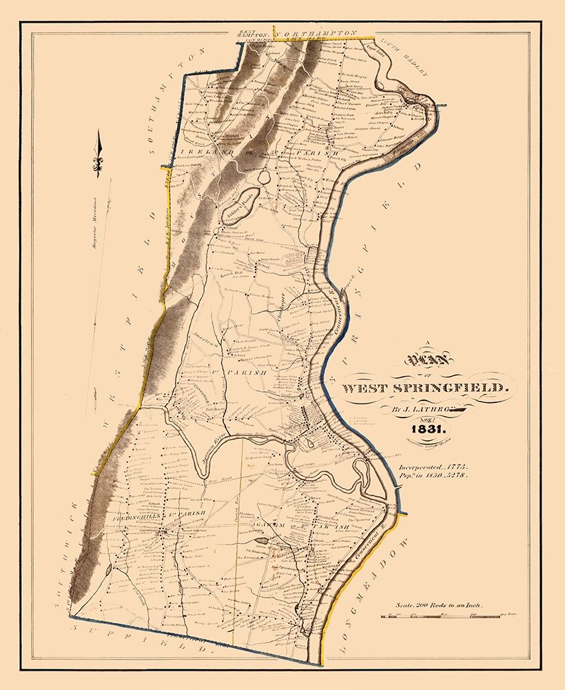 West Springfield Massachusetts - Lathrop 1831