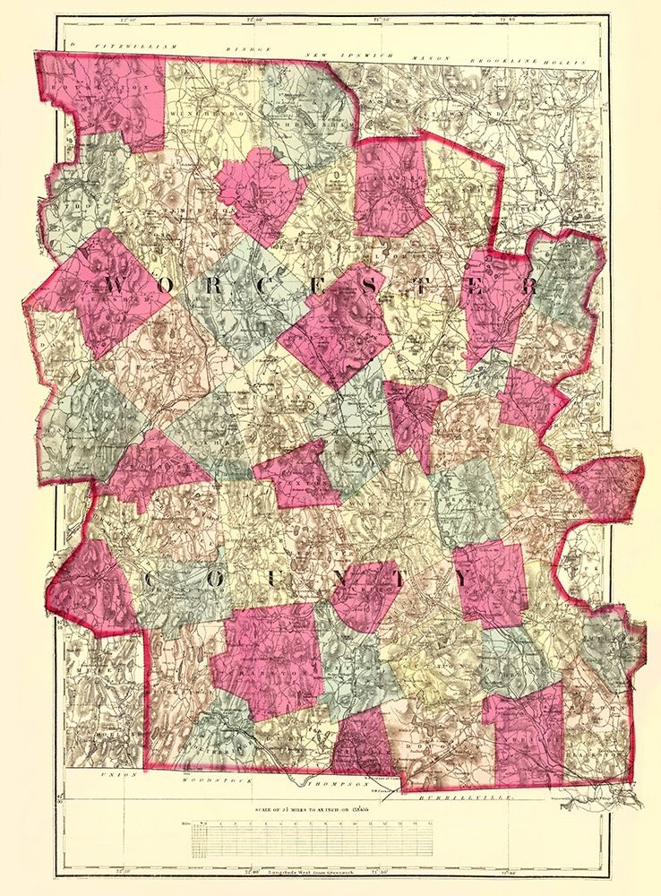 Worcester Massachusetts - Walling 1871