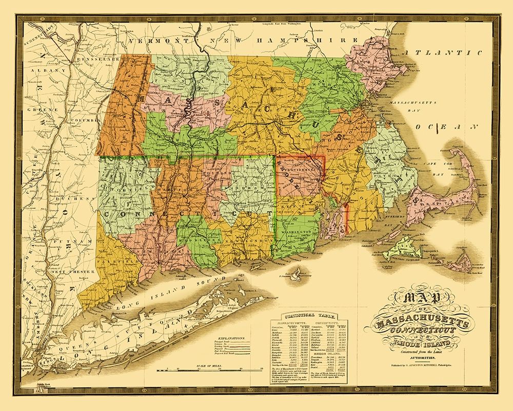 Massachusetts, Connecticut, Rhode Island 1831
