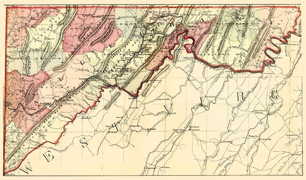 Alleghany Maryland - Martenet 1866