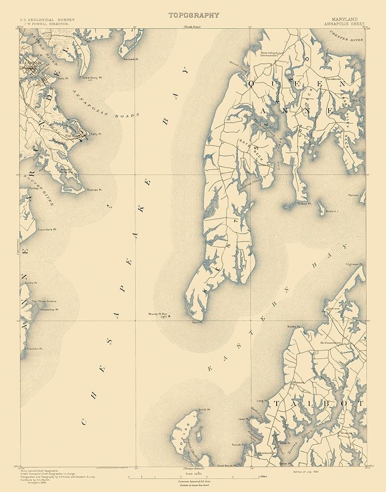 Annapolis Maryland Quad - USGS 1892