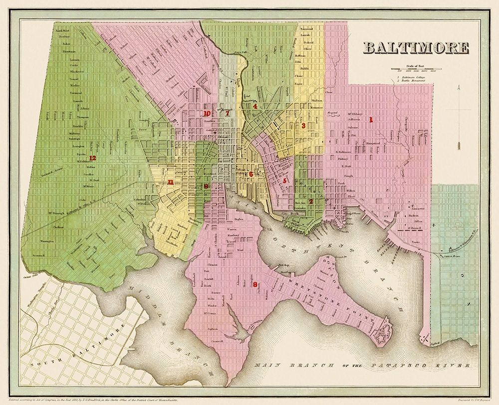 Baltimore Maryland - Bradford 1838
