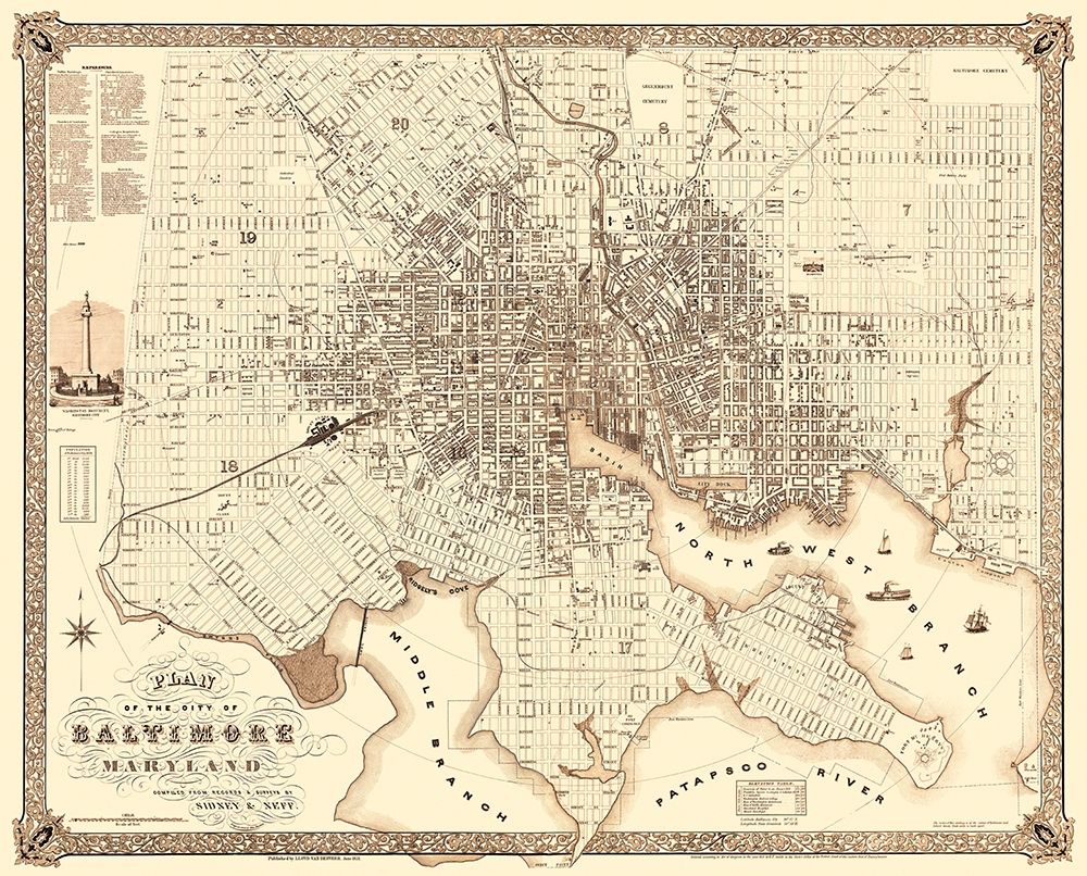 Baltimore Maryland - Van Derveer 1851