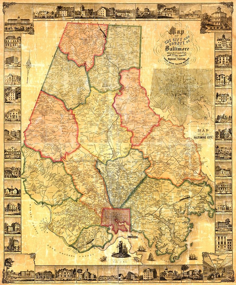 Baltimore Maryland Landowner - Taylor 1857