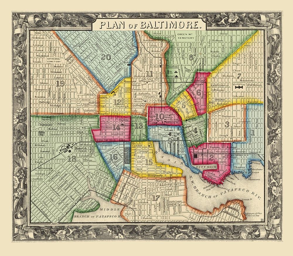 Baltimore Maryland - Mitchell 1867