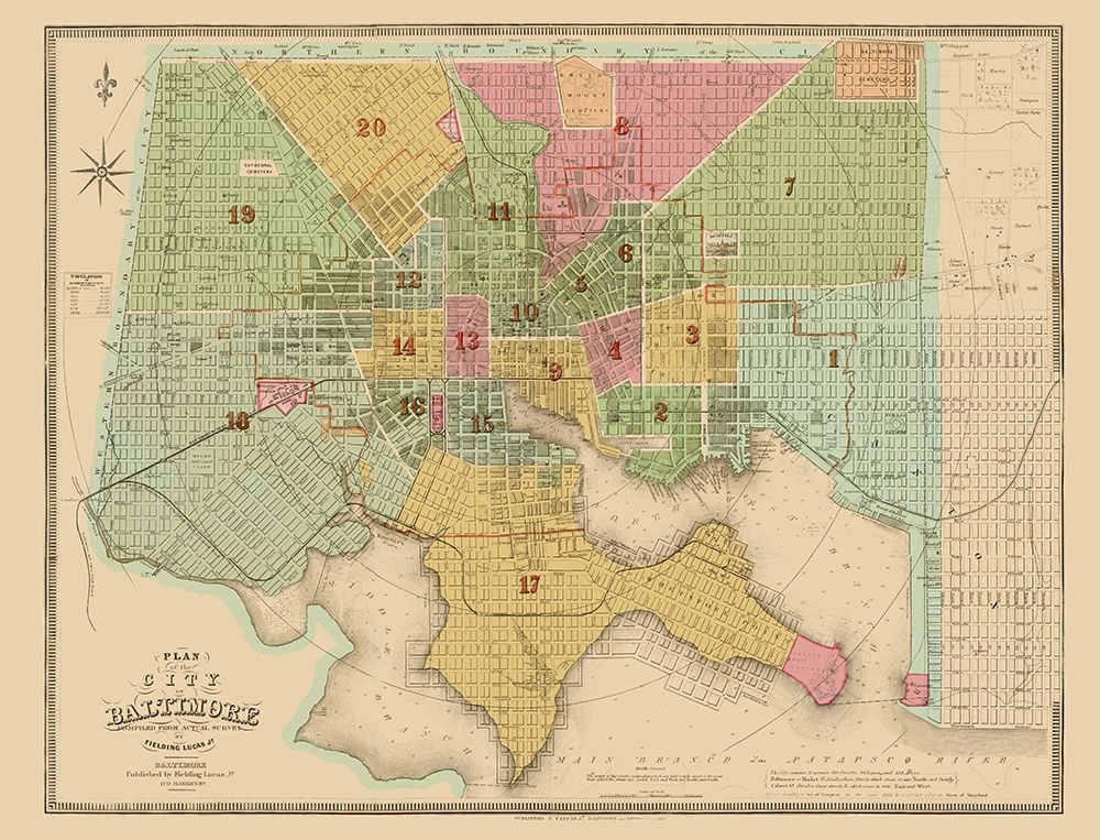 Baltimore Maryland - Lucas 1852