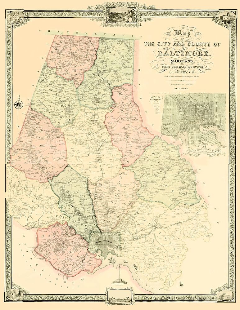 Baltimore Maryland - Sidney 1850