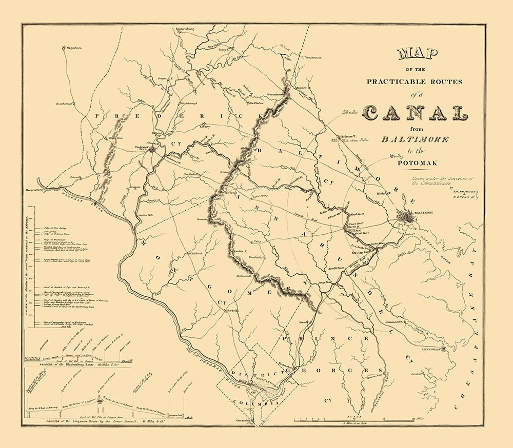 Baltimore to Potomac Canal, Maryland - Welch 1838