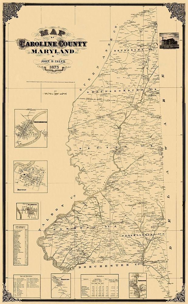 Caroline Maryland Landowner - Isler 1875