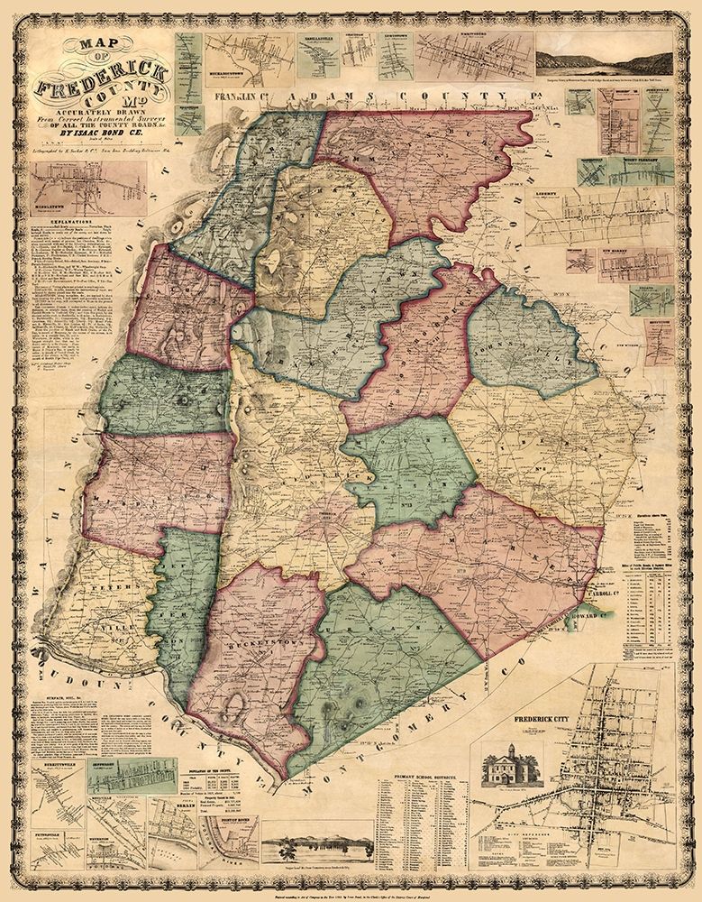 Frederick Maryland Landowner - Martenet 1858