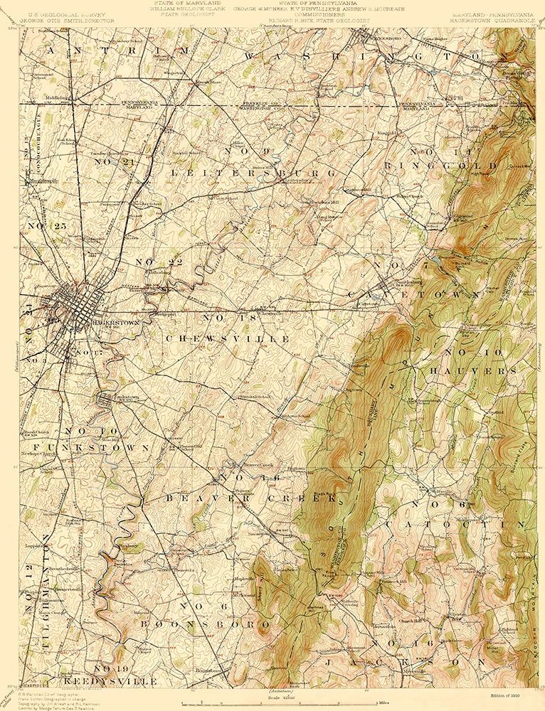 Hagerstown Maryland Quad - USGS 1910