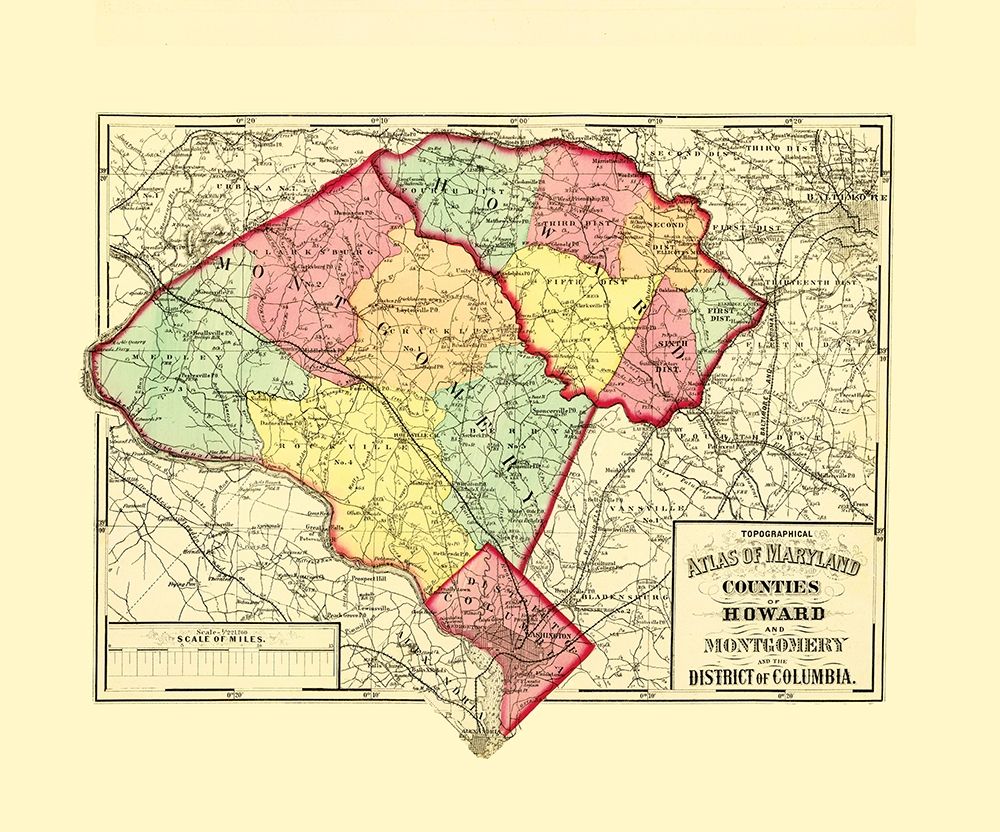 Howard Montgomery Counties Maryland - Gray 1873