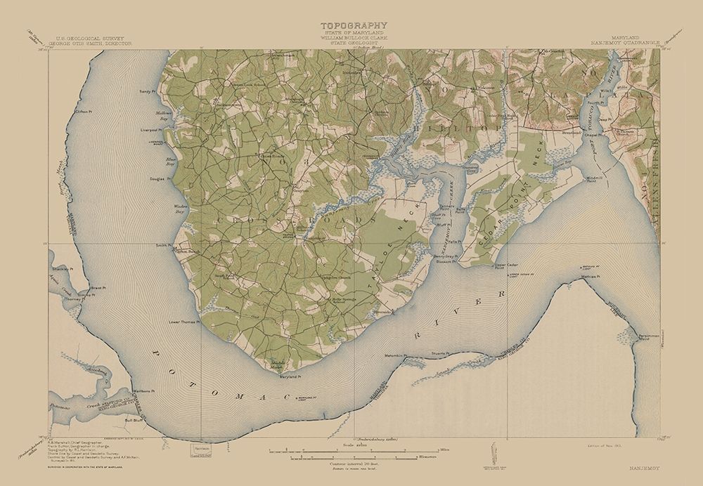 Nanjemoy Maryland Quad - USGS 1913