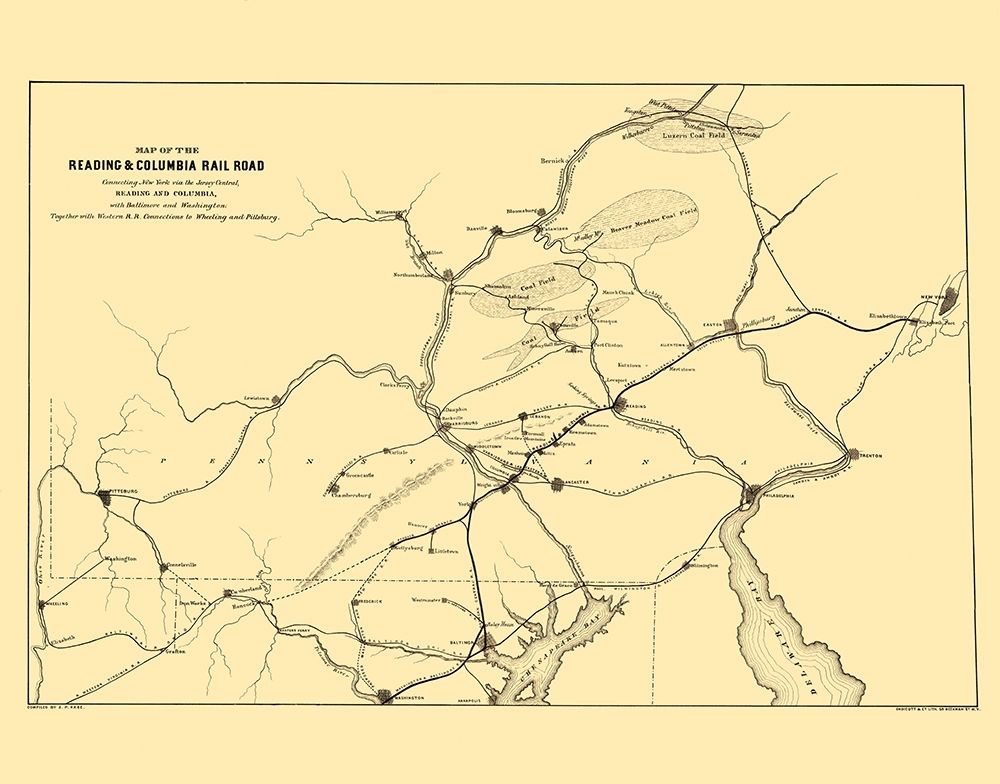 Reading and Columbia Railroad - Endicott 1850
