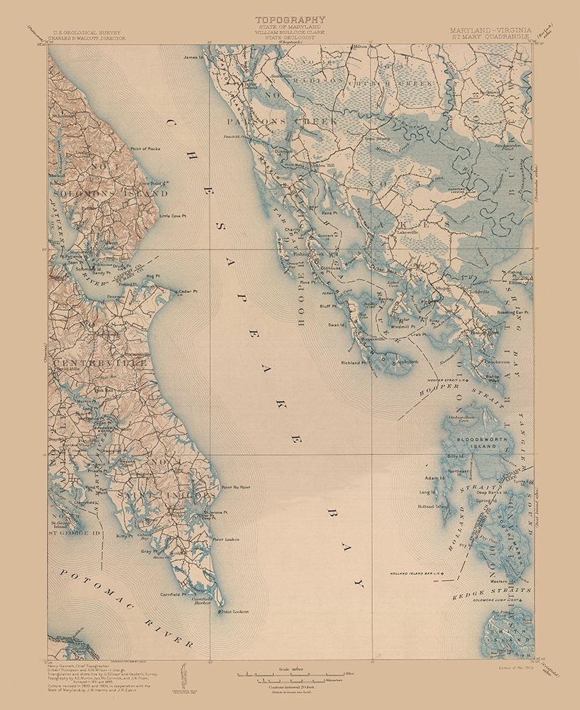 St Mary Maryland Quad - USGS 1906