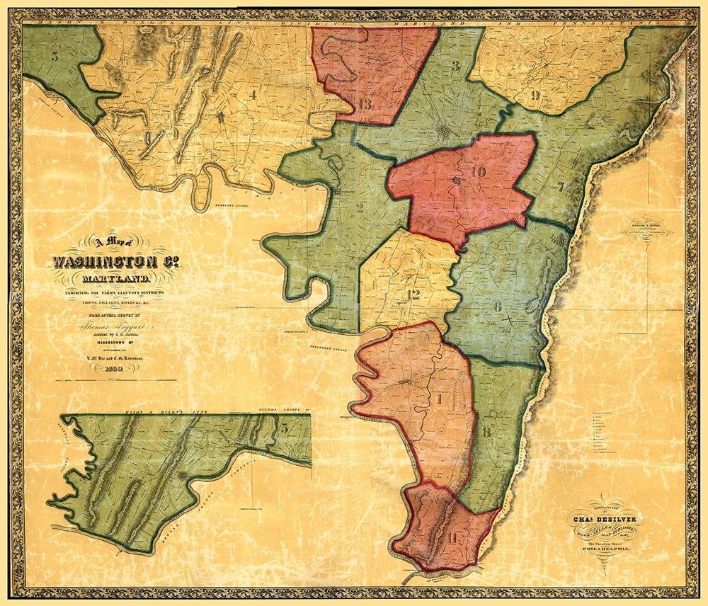 Washington Maryland Landowner - Mckee 1859